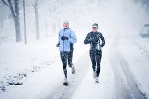 Running in the snow