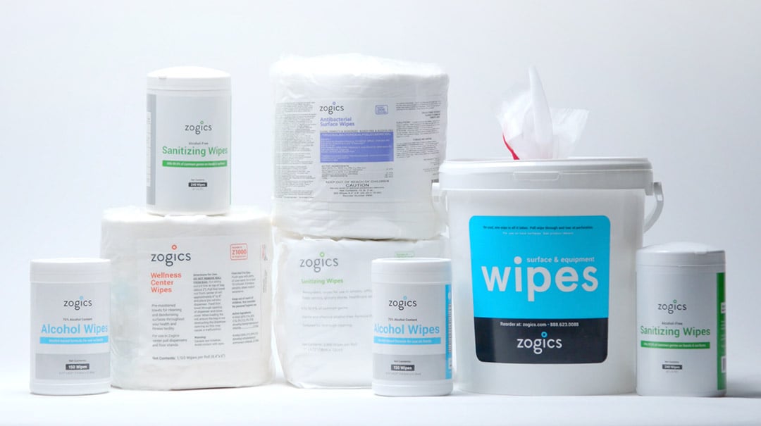 Zogics disinfecting and cleaning wipes