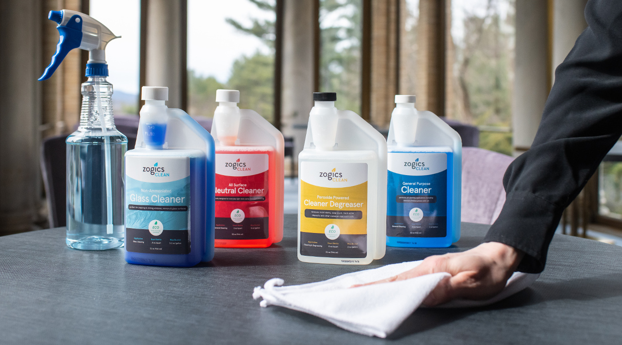 Eco Logo certified cleaners for clean and healthy workspaces.