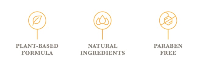 Plant-based formula, natural ingredients, paraben free