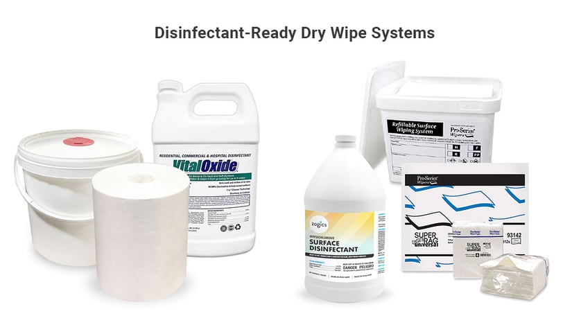 Zogics Disinfectant-Ready Dry Wipe Systems