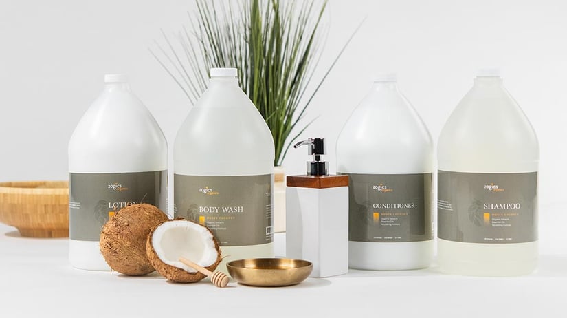 Zogics Organics Honey Coconut Bath & Body Care for Airbnb